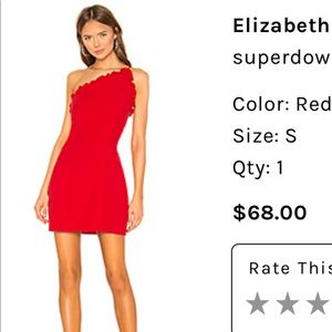 One shoulder red revolve dress